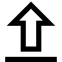 Arrow Outline Upload Icon from Sharp Line Set