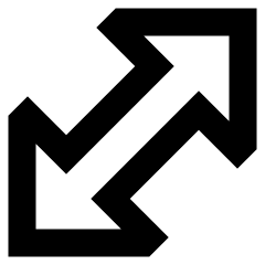 Thick Arrow Diagonal 1 Icon from Sharp Remix Set