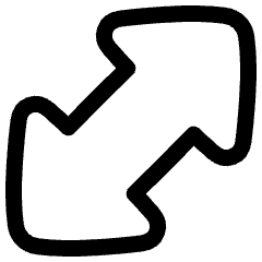 Thick Arrow Diagonal 1 Icon from Plump Line Set