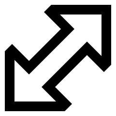 Thick Arrow Diagonal 1 Icon from Sharp Line Set