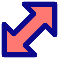 Thick Arrow Diagonal 1 Icon from Core Pop Set