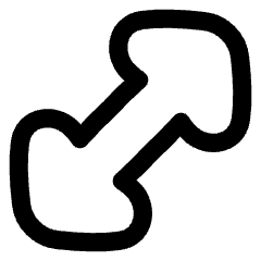Thick Arrow Diagonal 1 Icon from Flex Line Set