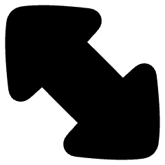 Thick Arrow Diagonal 2 Icon from Plump Solid Set