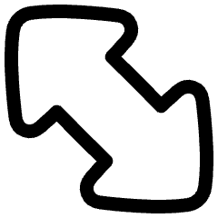 Thick Arrow Diagonal 2 Icon from Plump Line Set