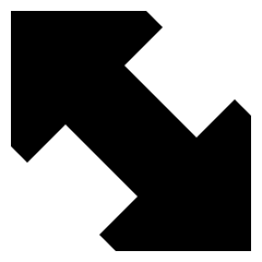 Thick Arrow Diagonal 2 Icon from Sharp Solid Set