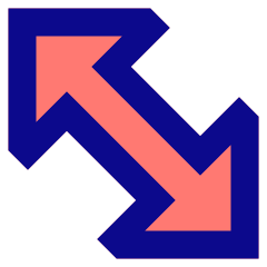 Thick Arrow Diagonal 2 Icon from Sharp Pop Set