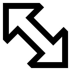 Thick Arrow Diagonal 2 Icon from Sharp Line Set