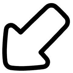 Thick Arrow Diagonal Bottom Left Icon from Plump Line Set