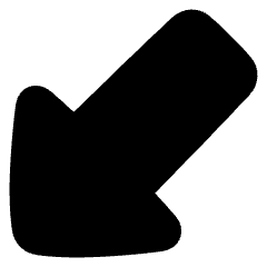 Thick Arrow Diagonal Bottom Left Icon from Plump Solid Set