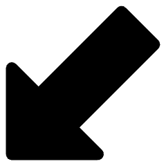 Thick Arrow Diagonal Bottom Left Icon from Core Solid Set