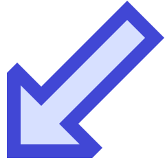Thick Arrow Diagonal Bottom Left Icon from Sharp Duo Set