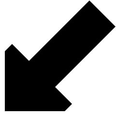 Thick Arrow Diagonal Bottom Left Icon from Sharp Solid Set