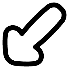 Thick Arrow Diagonal Bottom Left Icon from Flex Line Set