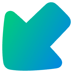 Thick Arrow Diagonal Bottom Left Large Icon from Plump Gradient Set