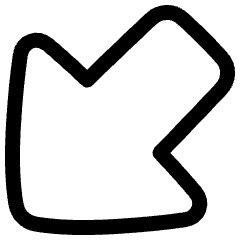 Thick Arrow Diagonal Bottom Left Large Icon from Plump Line Set