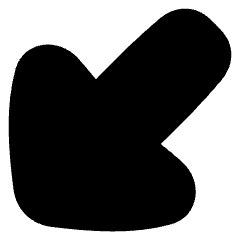 Thick Arrow Diagonal Bottom Left Large Icon from Flex Solid Set