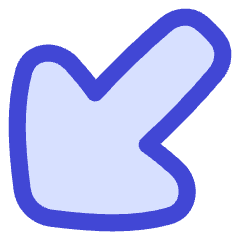 Thick Arrow Diagonal Bottom Left Large Icon from Flex Duo Set