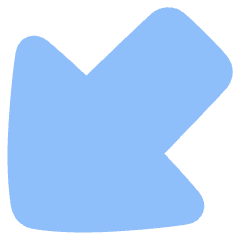 Thick Arrow Diagonal Bottom Left Large Icon from Plump Flat Set