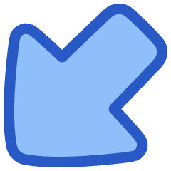 Thick Arrow Diagonal Bottom Left Large Icon from Plump Duo Set