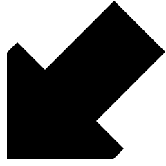 Thick Arrow Diagonal Bottom Left Large Icon from Sharp Solid Set