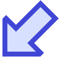 Thick Arrow Diagonal Bottom Left Large Icon from Sharp Duo Set