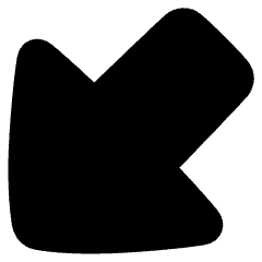 Thick Arrow Diagonal Bottom Left Large Icon from Plump Solid Set