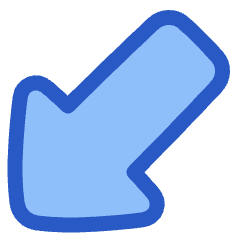 Thick Arrow Diagonal Bottom Left Icon from Plump Duo Set