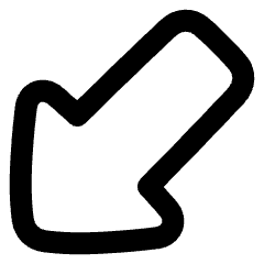 Thick Arrow Diagonal Bottom Left Icon from Plump Remix Set