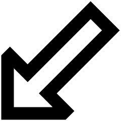 Thick Arrow Diagonal Bottom Left Icon from Sharp Remix Set