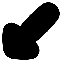 Thick Arrow Diagonal Bottom Left Icon from Flex Solid Set
