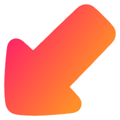 Thick Arrow Diagonal Bottom Left Icon from Plump Gradient Set