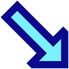 Thick Arrow Diagonal Bottom Right Icon from Sharp Pop Set