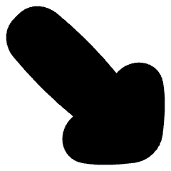 Thick Arrow Diagonal Bottom Right Icon from Flex Solid Set