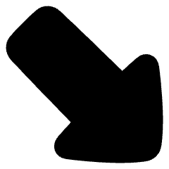 Thick Arrow Diagonal Bottom Right Icon from Plump Solid Set