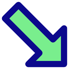 Thick Arrow Diagonal Bottom Right Icon from Core Pop Set