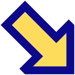 Thick Arrow Diagonal Bottom Right Large Icon from Sharp Pop Set