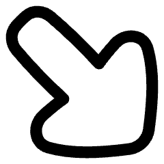 Thick Arrow Diagonal Bottom Right Large Icon from Flex Line Set