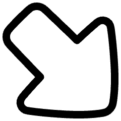 Thick Arrow Diagonal Bottom Right Large Icon from Plump Line Set