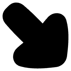 Thick Arrow Diagonal Bottom Right Large Icon from Flex Solid Set