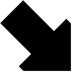 Thick Arrow Diagonal Bottom Right Large Icon from Sharp Solid Set