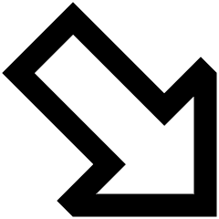 Thick Arrow Diagonal Bottom Right Large Icon from Sharp Remix Set