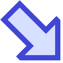 Thick Arrow Diagonal Bottom Right Large Icon from Sharp Duo Set