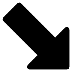 Thick Arrow Diagonal Bottom Right Icon from Core Solid Set
