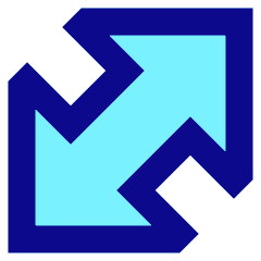 Thick Arrow Diagonal Large 1 Icon from Sharp Pop Set