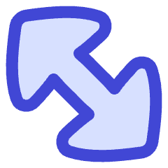 Thick Arrow Diagonal Large 2 Icon from Flex Duo Set