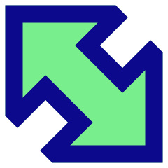 Thick Arrow Diagonal Large 2 Icon from Sharp Pop Set