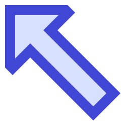 Thick Arrow Diagonal Upper Left Icon from Sharp Duo Set