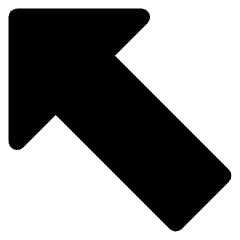 Thick Arrow Diagonal Upper Left Icon from Core Solid Set