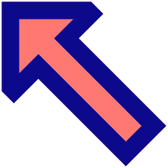 Thick Arrow Diagonal Upper Left Icon from Sharp Pop Set