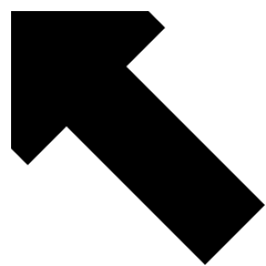 Thick Arrow Diagonal Upper Left Icon from Sharp Solid Set